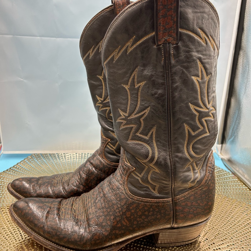 Tony Lama men 13 vintage Texas cowboy boots - Picture 2 of 9